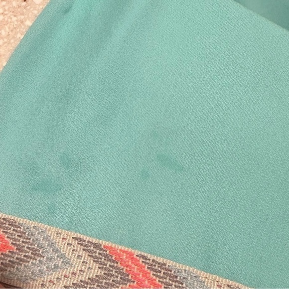 LulaRoe Sheer Open Front Long Duster Batwing Sleeve Mint Embroidered Detail (B) - Picture 11 of 16